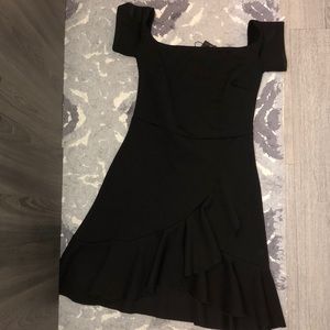Nasty gal off the shoulder black cocktail dress